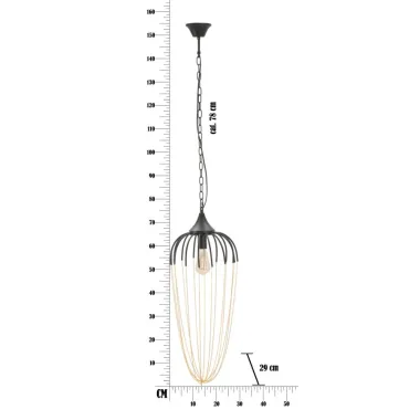 Lampa wisząca ELEGANT Ø 29x72 cm (długość łańcucha 78 cm)